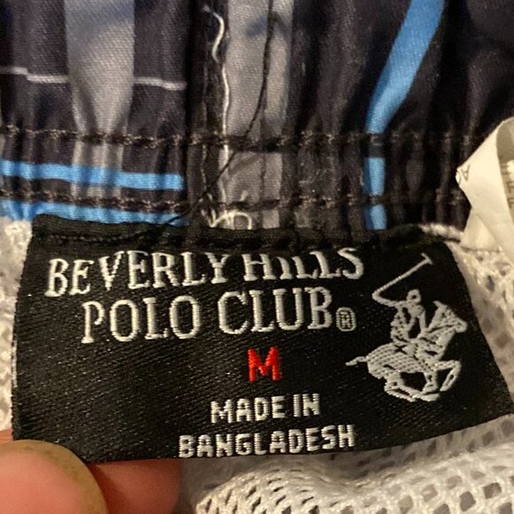 Beverly Hills Polo Club Grey Plaid Swimwear - Picture 6 of 8